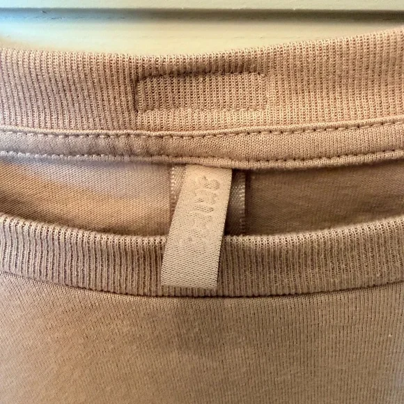 SKIMS Cotton Long Sleeve Crewneck Top in Dusty Rose - Picture 2 of 4